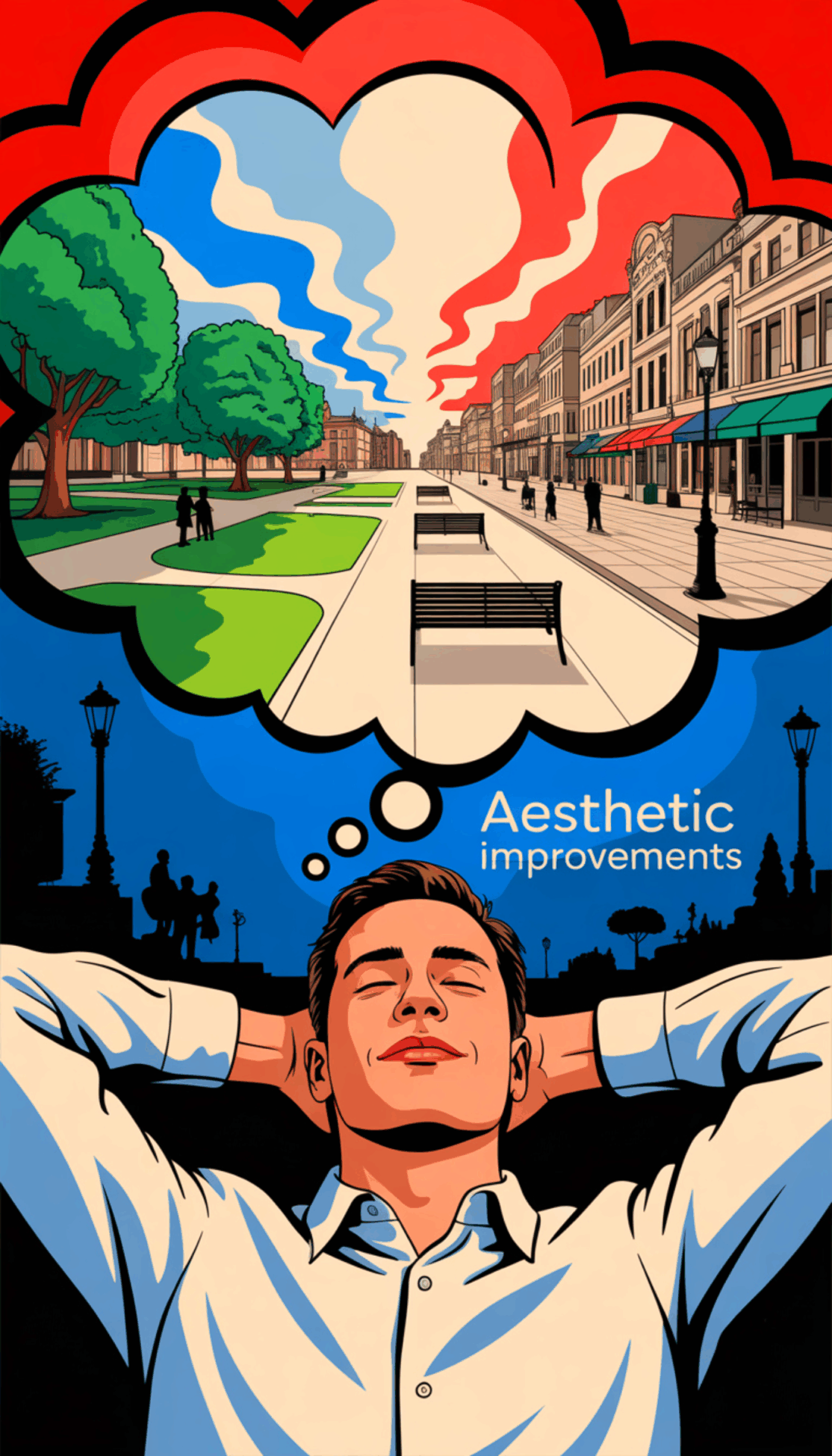 Man dreaming about Downtown Beautification