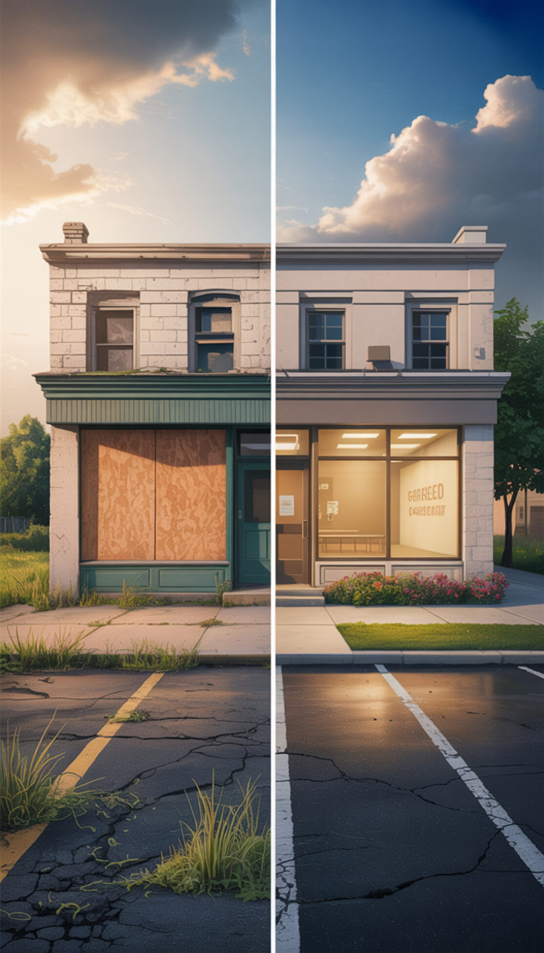 Blight to promise - contrast in properties