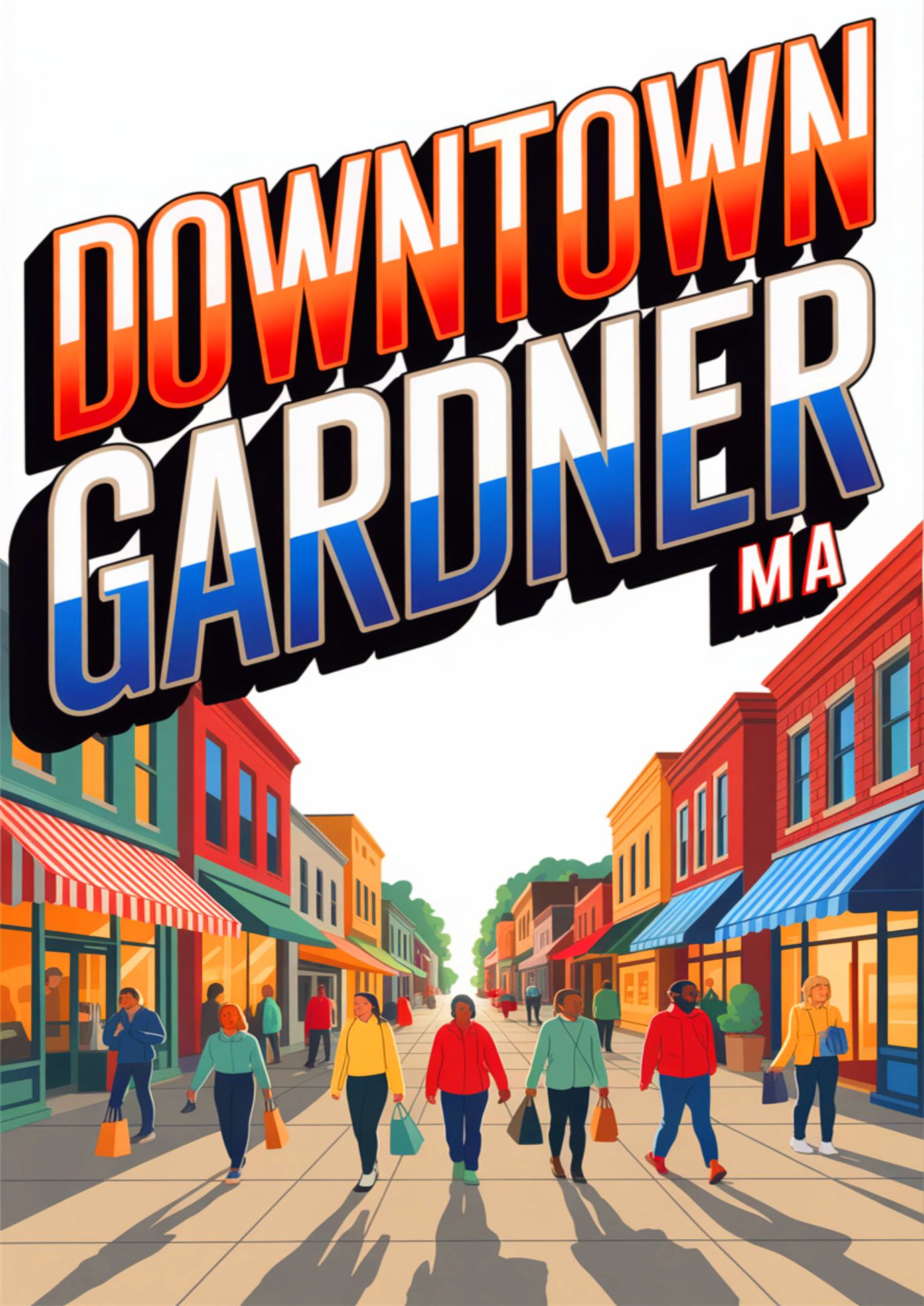 Downtown Gardner MA - vibrant